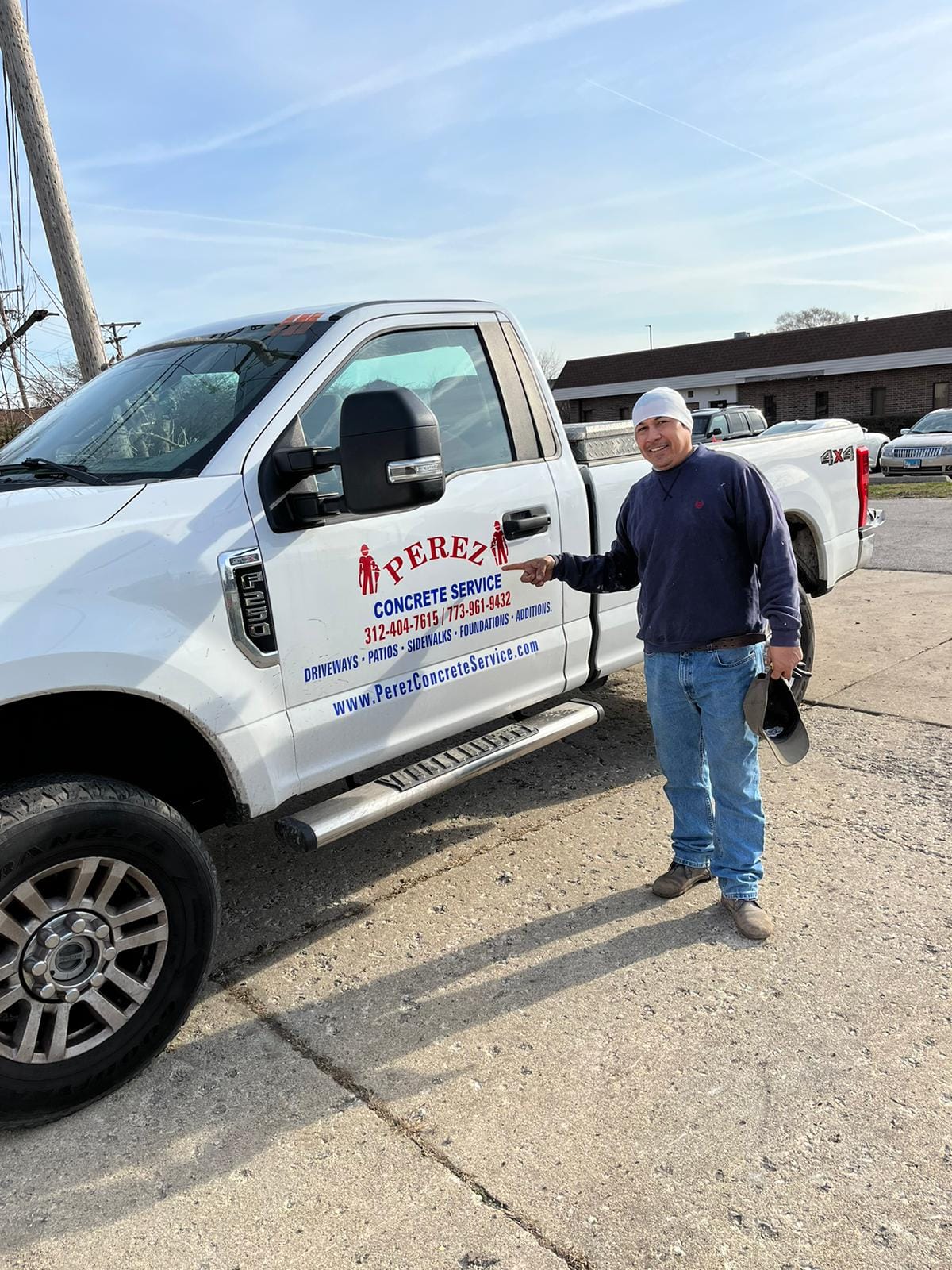 Perez Concrete Service truck